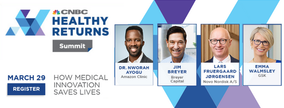 Click to register for CNBC Healthy Returns Summit on March 29!
