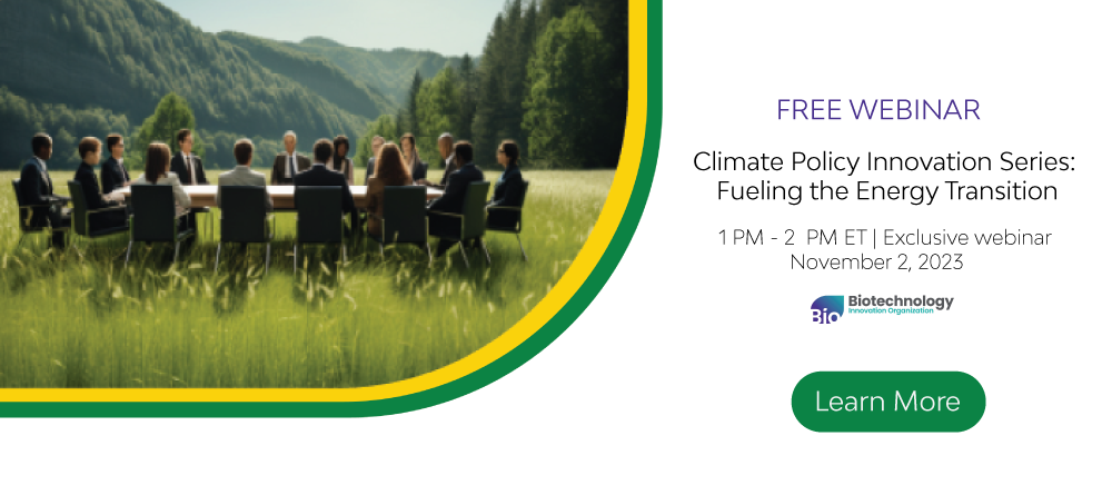 Register now for tomorrow's free webinar on the energy transition and biotechnology.