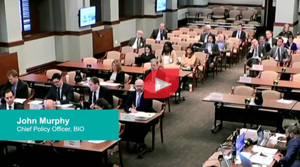 Watch BIO's John Murphy at the USITC hearing on March 29, 2023.