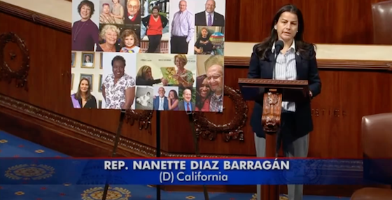 Rep. Barragan speaks about the CMS Aduhelm decision on the House floor on Thursday April 28