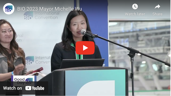 Boston Mayor Michelle Wu at the BIO International Convention 2023