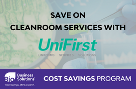 Save on cleanroom services with UniFirst.